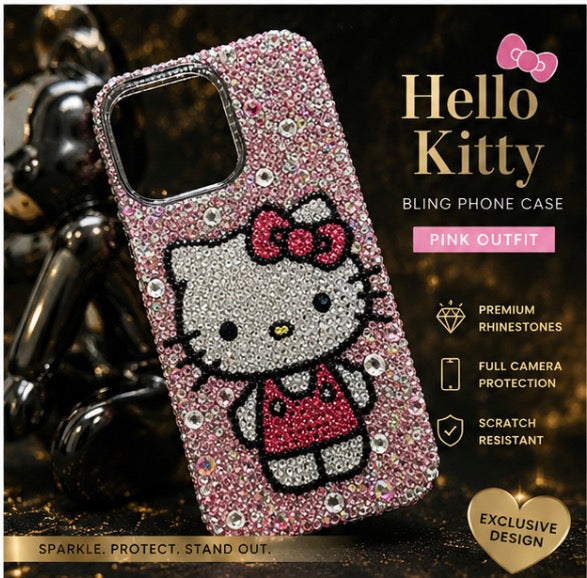 Rhinestone Hello kitty phone case