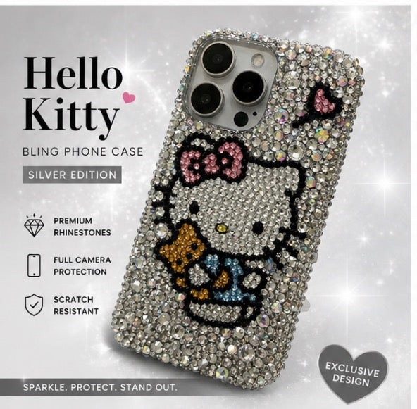 Rhinestone Hello kitty phone case