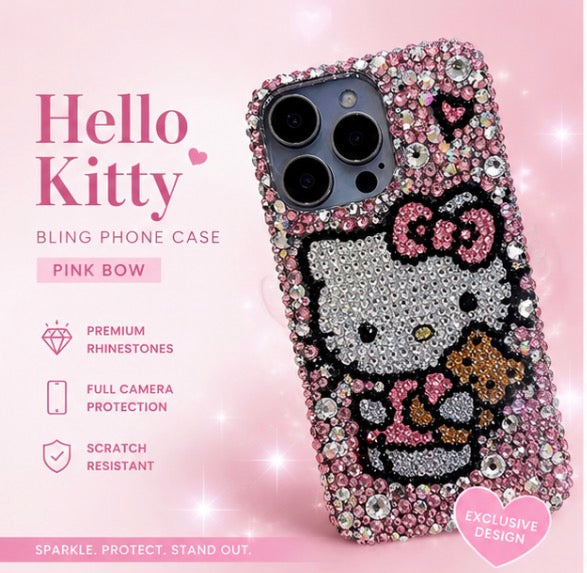 Rhinestone Hello kitty phone case