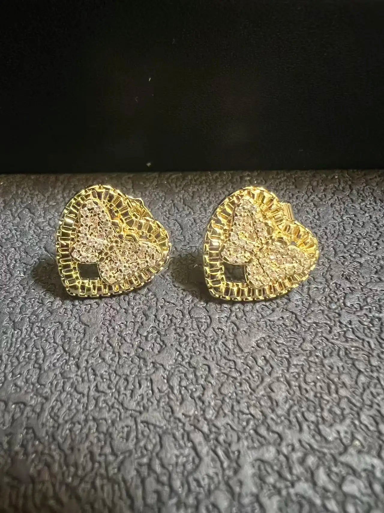 Nugget Heart  Stud Earrings