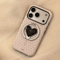 Polka Dots and magnetic Heart Bracket Phone case